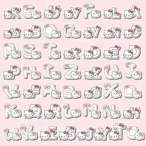100张卡通三丽鸥可爱字母玉桂狗hellokitty贴纸diy笔记本手帐贴画