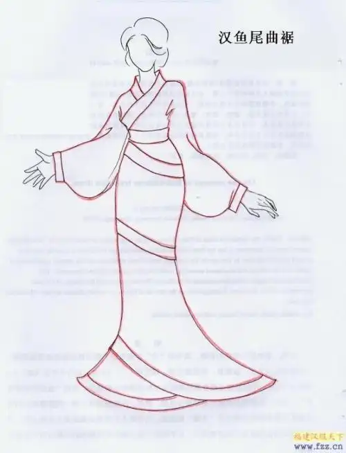 古代美女背面简笔画