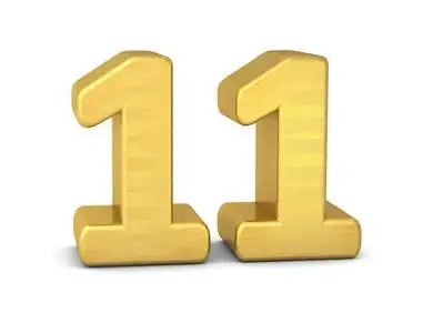 3d 数字 11 金照片