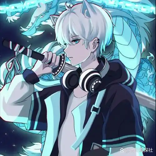 男头蓝色单身头像动漫头像天蝎座高冷气质