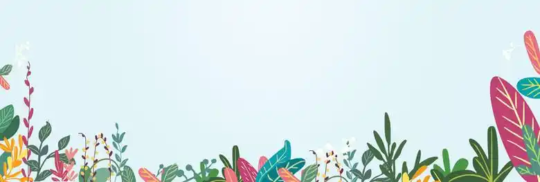 手绘简约花木海报背景