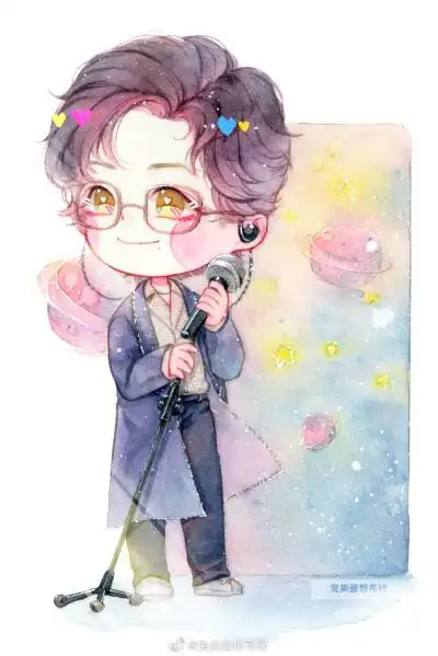 肖战 动漫q版 可爱哦