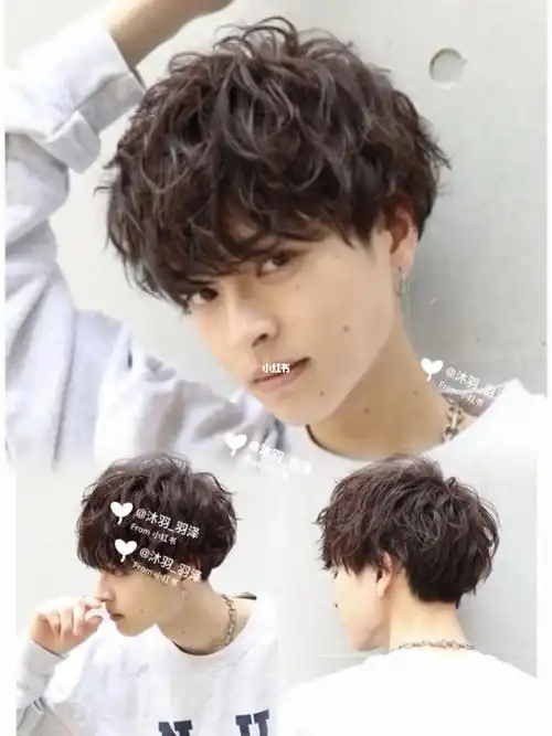 男生蓬松纹理烫73日系原宿风发型