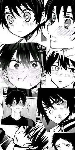 黑白动漫壁纸黑白漫画风拼接动漫壁纸