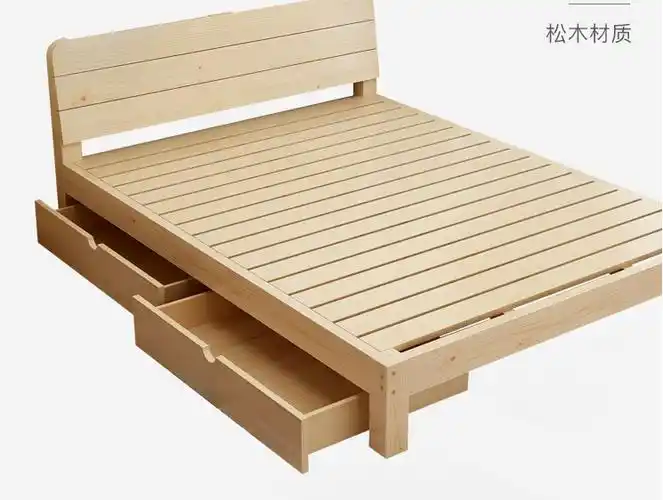 实木床靠背木头1.8米家用1经济型2普通成人1.5木板床头m简易单人