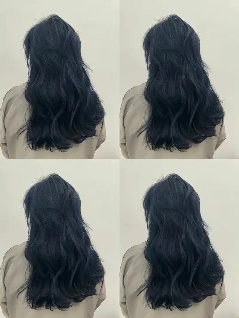 染个头发,管他几岁,开心万岁不用漂的蓝黑色低调 - 抖音