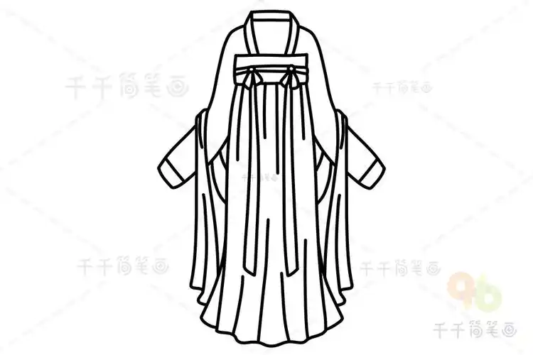 轻松画汉服简笔画