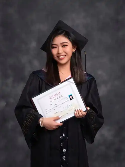 毕业天真蓝学位服照分享