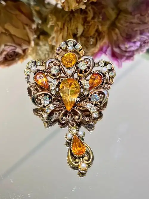 中古饰品宫廷风维多利亚风格复古胸针