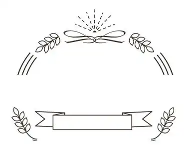 简约风麦子圆环麦穗谷物麦子手绘图芒种古风小满麦穗扇形边框素材古风
