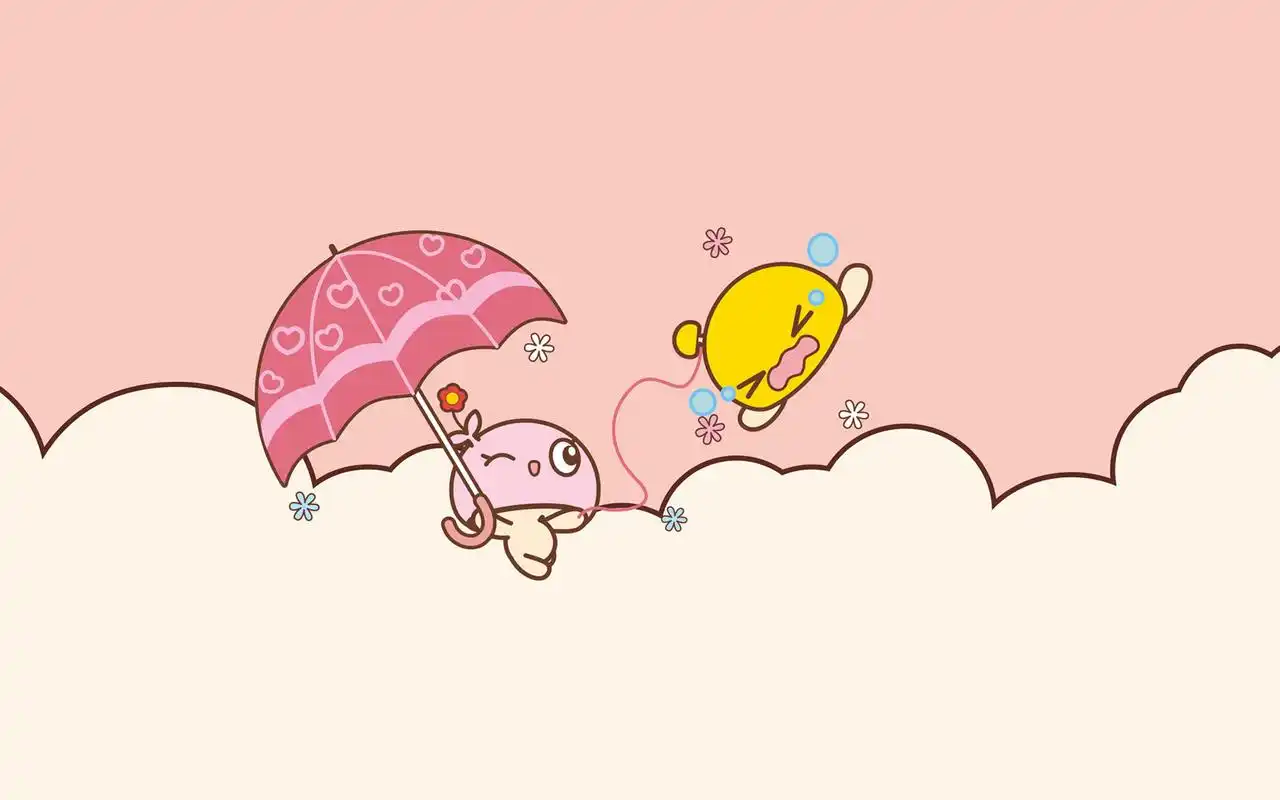 蘑菇点点情人节电脑桌面壁纸下载-节日壁纸-手机壁纸下载-美桌网