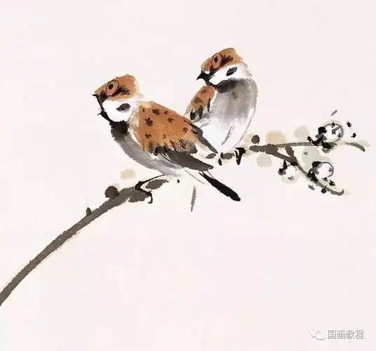 灵气逼人的国画小鸟,美到窒息