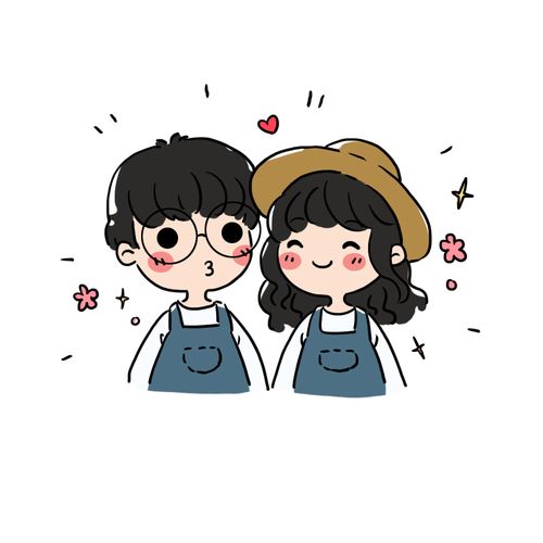 萌小g爱涂鸦可爱q版卡通设计婚纱情侣亲子手绘宝宝头像情人节礼物