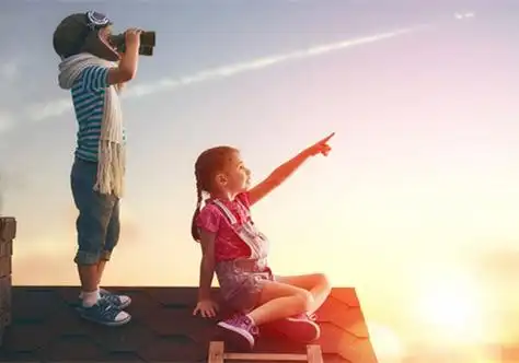 唯美浪漫儿童幻想图_两小无猜美好世界