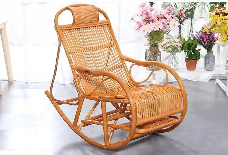 藤摇椅 成年人摇椅午休椅藤条椅逍遥椅阳台休闲躺椅老人摇摇椅