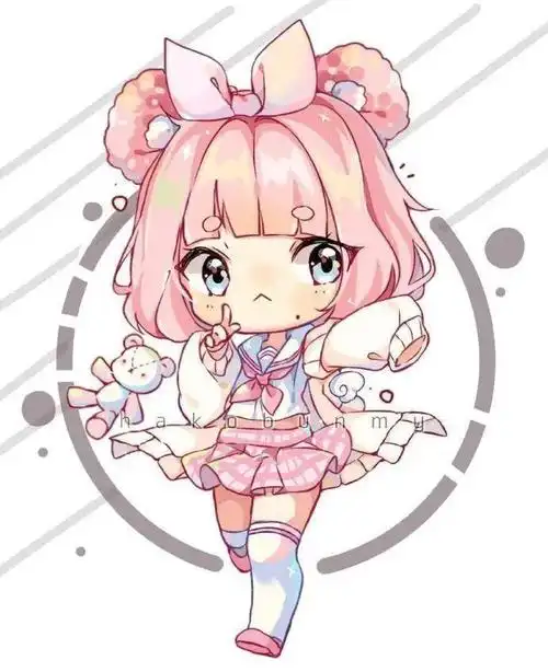 67马克笔手绘超萌q版动漫板绘