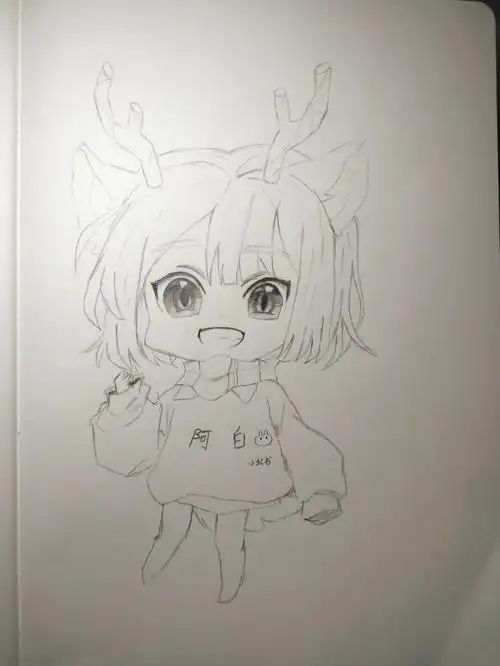 超可爱的漫画女孩带过程