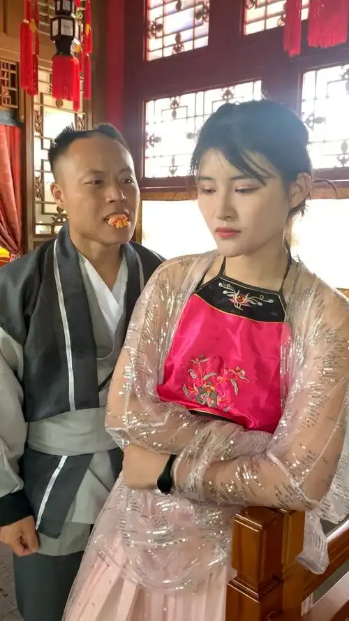 剧组演员拍戏现场