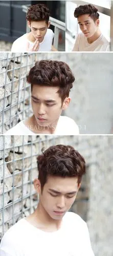 两款时尚的韩国背头发型 男生韩式大背头发型