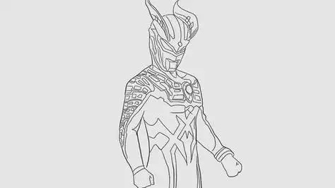 赛罗奥特曼简笔画赛罗奥特曼简笔画全身