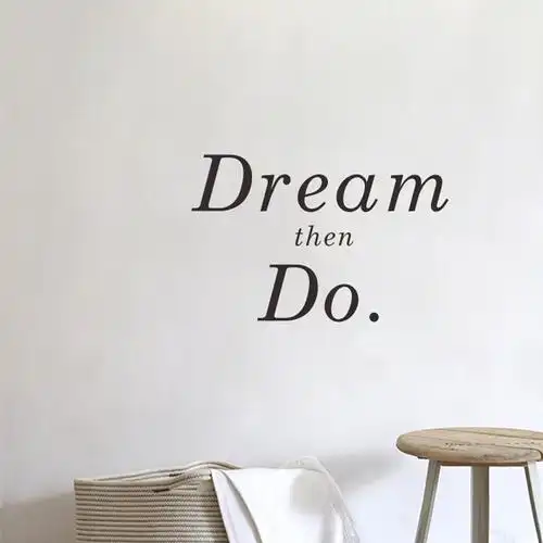 gb596 有了梦想就做 dream do北欧风ins墙贴简约英文字母装饰贴纸