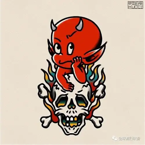 小恶魔纹身图案