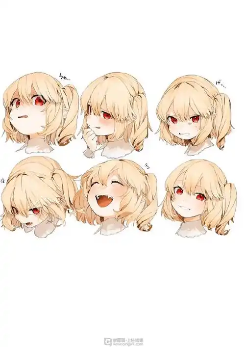 作业:零基础学日系插画之动漫人物表情的画法训练 - 庵野桑 - 轻微课