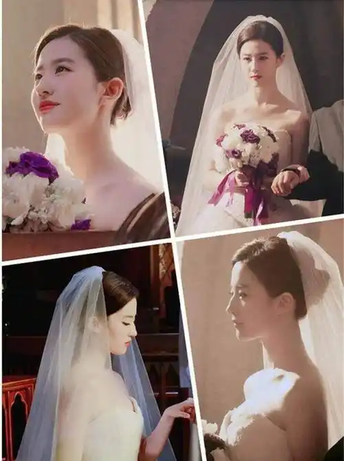 刘亦菲"婚纱照"曝光,引来百万单身粉丝喊话:我未来的新娘真美_梦中_白