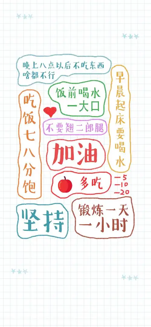 自律壁纸减肥壁纸作者自制