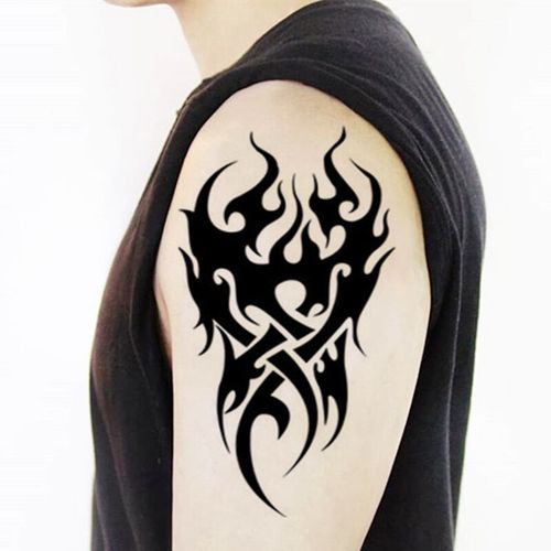 vieruodis黑暗系纹身贴防水男女手臂手腕暗黑臂环腰部脖子环形图腾