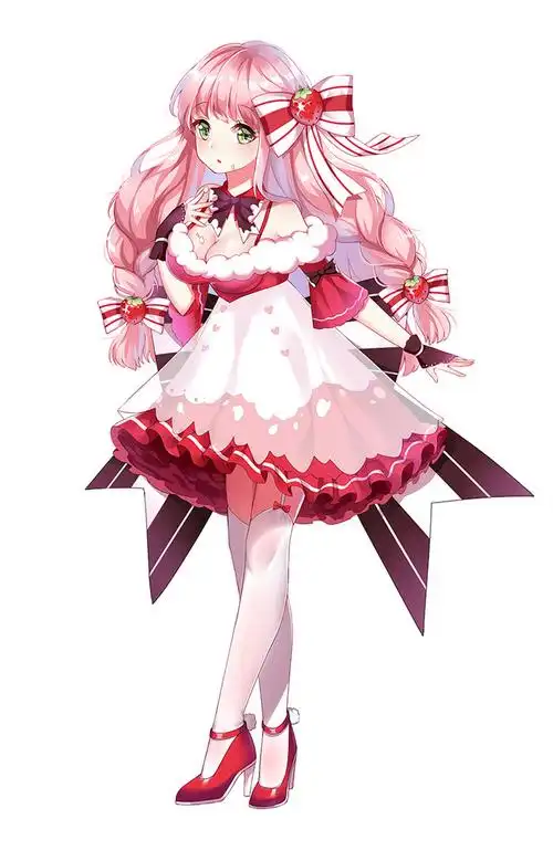 草莓戚风蛋糕拟人