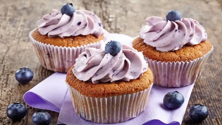 甜点,蛋糕,奶油,蓝莓