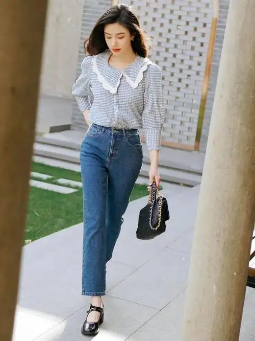 牛仔裤搭配这4种上衣,夏天穿太好看了!插图4