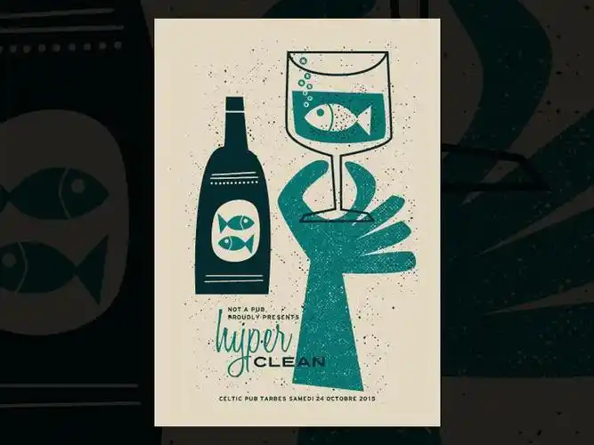 法国设计师jeanmosambi手绘插画风活动海报作品