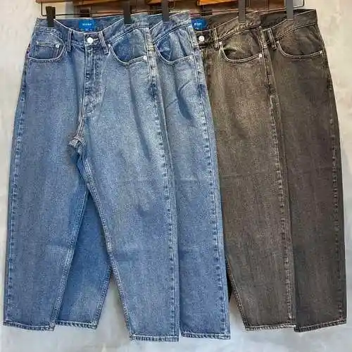 东京胖黄瓜日本代购beams90年代复古宽锥形牛仔裤0598