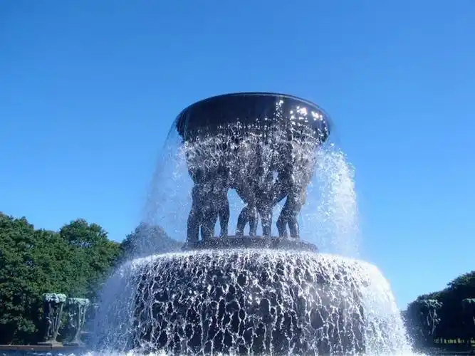 玻璃钢水景喷泉大型景观雕塑 城市广场户外花岗岩镀铜喷泉