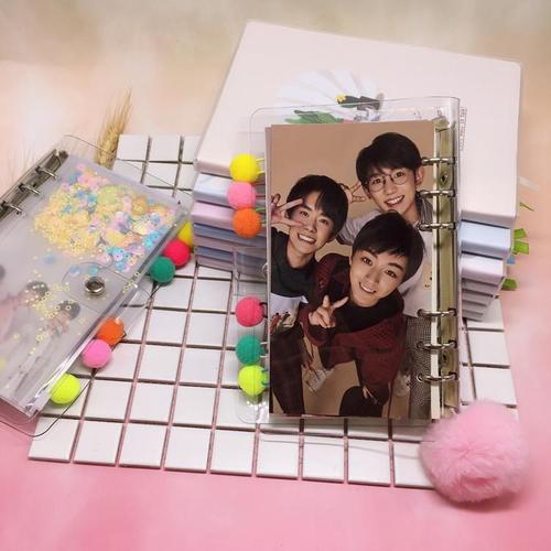 tfboys王源王俊凯易烊千玺周边写真照片手账本活页笔记本定制礼物