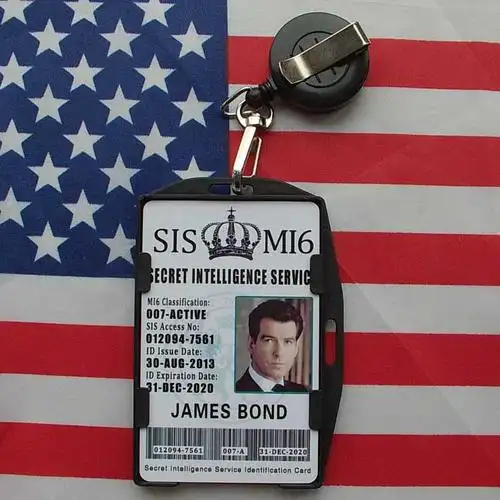 英国军情六处 秘密情报局 james bond 詹姆士邦德 007身份id卡