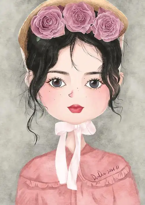 手绘女孩人像_东北姑娘阳嘟嘟-站酷zcool