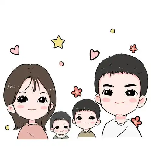 一家四口动漫卡通头像