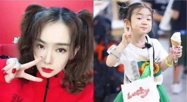戚薇生了个自己,朱茵女儿长相避开妈妈优点,小眼复制粘贴黄贯中_孩子