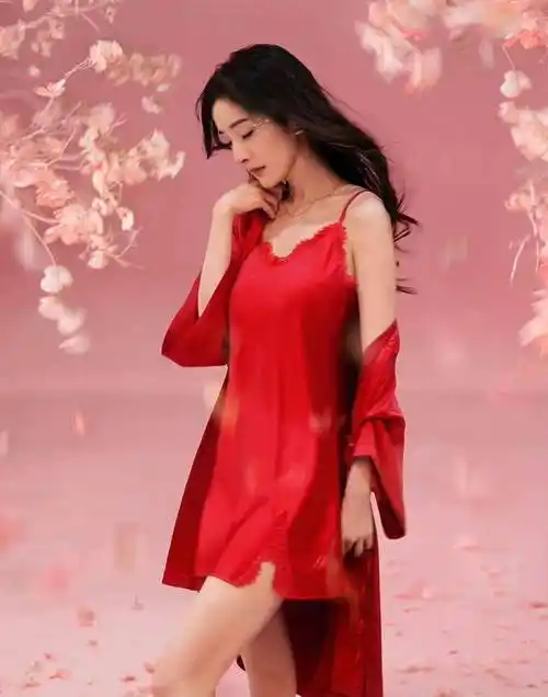 杨幂真的太辣了,穿性感内衣拍维密新年大片,少女身材实至名归_红色