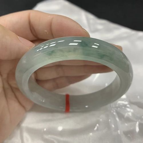 【带礼盒】纯天然正品缅甸翡翠玉玉镯真品高冰冰透飘蓝花冰种手镯