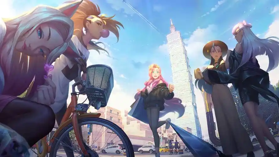 lol英雄联盟kdaallout阿狸阿卡丽萨勒芬妮卡莎伊芙琳4k壁纸