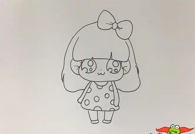 萌萌女孩简笔画可爱小女孩的简笔画人物简笔画图片大全如何学画小女孩