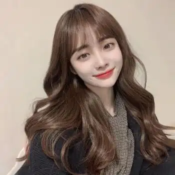 假发女长发空气刘海大波浪长卷发网红气质修脸自然全头套式假发套新