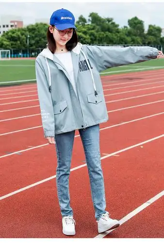 外套少女生春秋冬装2020新款初中高中学生韩版学院风百搭上衣少女装