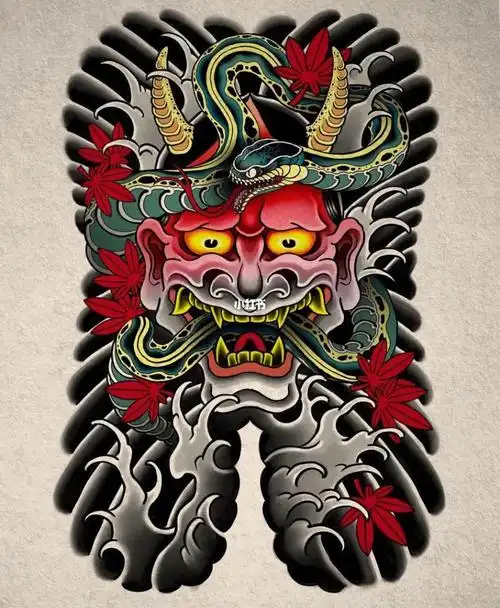 ins日式老传统纹身手稿分享#老传统纹身图集