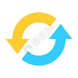 平面循环图标重复符号重新加载界面按钮多媒体音频视象形图矢量图是