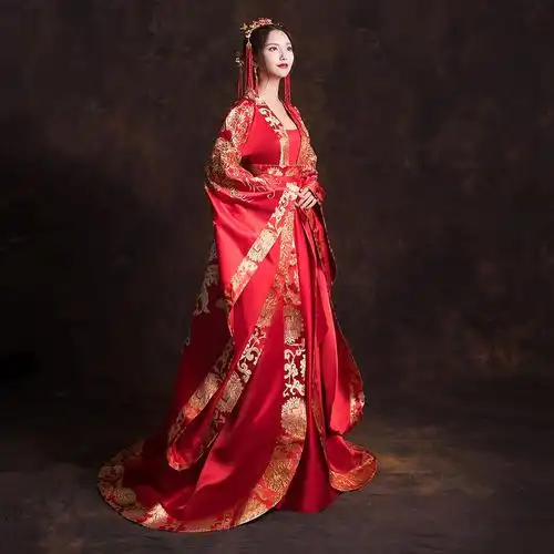 ninading凤冠霞帔中式婚纱2022新款汉服嫁衣红色新娘礼服